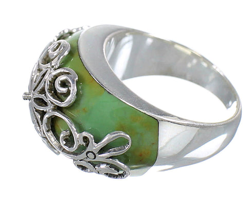 Southwest Sterling Silver Turquoise Ring Size 7 RX81194